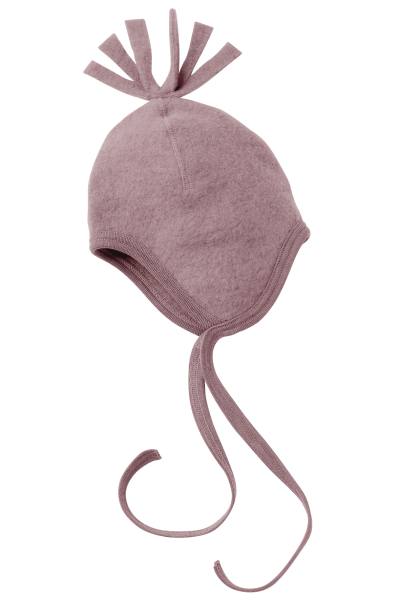 Baby Mütze Wollfleece Merinowolle rosenholz rosa