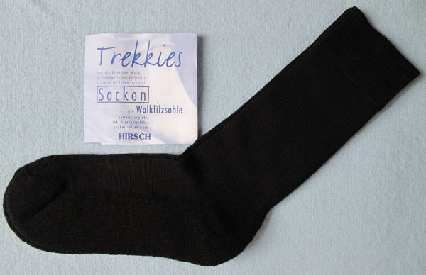 Trekking Socken mit Walkfilzsohle Schurwolle